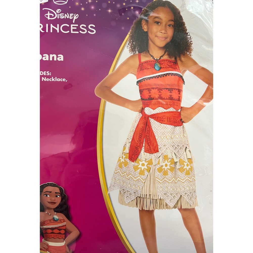 NWT Disney Princess Moana Costume Set Spirit Halloween Child Large 12-14 NWT 3pc
